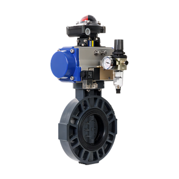 博天堂网址气动PVC对夹蝶阀 流量控制