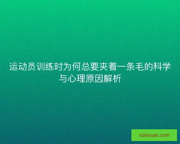 运动员训练时为何总要夹着一条毛的科学与心理原因解析