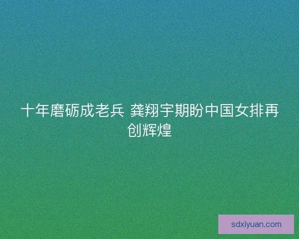 十年磨砺成老兵 龚翔宇期盼中国女排再创辉煌