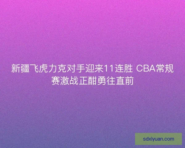 新疆飞虎力克对手迎来11连胜 CBA常规赛激战正酣勇往直前